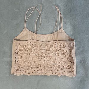 hollister laced back tank top